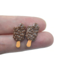 E1022 Fashion Women Earrings Cute ice-cream Bear Biscuits Food Stud Earrings